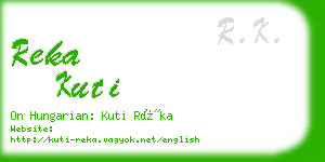 reka kuti business card